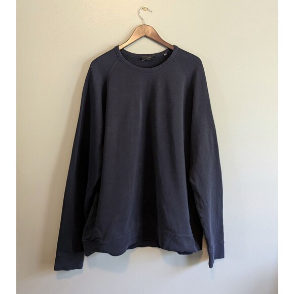 Vince Size XXL Black Sweatshirt Mens Pullover 2XL Cotton Crewneck Long Sleeve - Picture 1 of 4